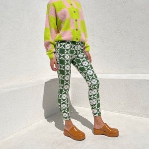 Lisa Says Gah Lonnie Legging in green quilt